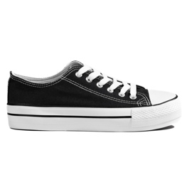 Klassiska svarta sneakers för kvinnor