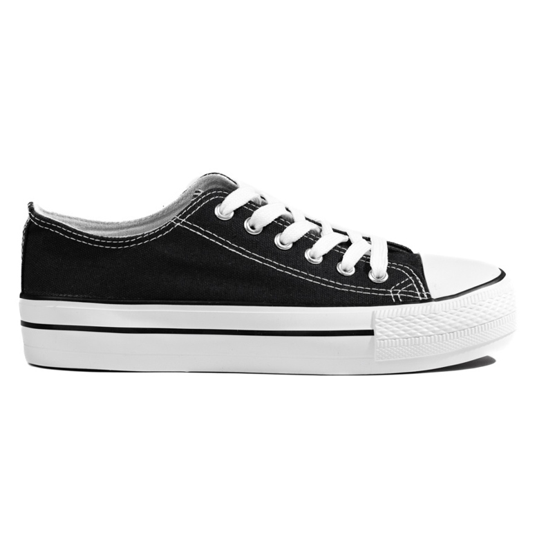 Klassiska svarta sneakers för kvinnor
