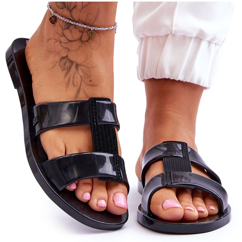 Kvinnors vegan flip -flops zaxy jj285263 svart