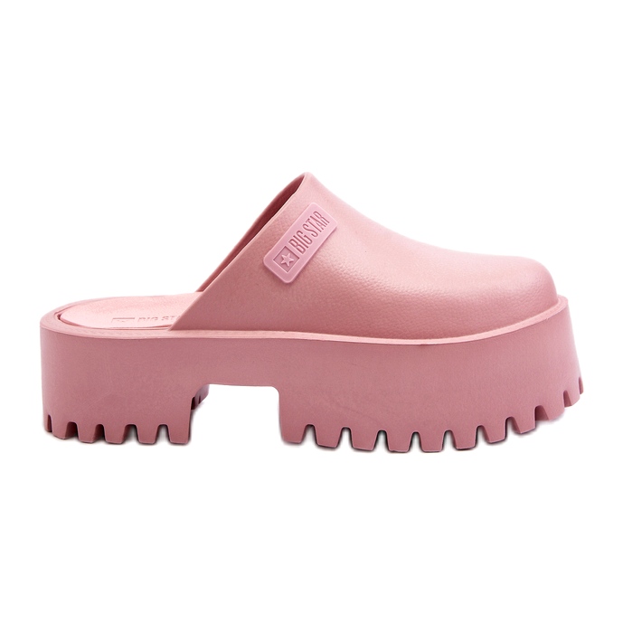 Damflip-flops på en massiv sula Big Star NN274020 Rosa