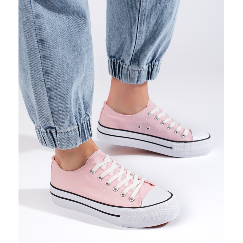Rosa sneakers för kvinnor