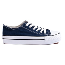 Marinblå sneakers för kvinnor