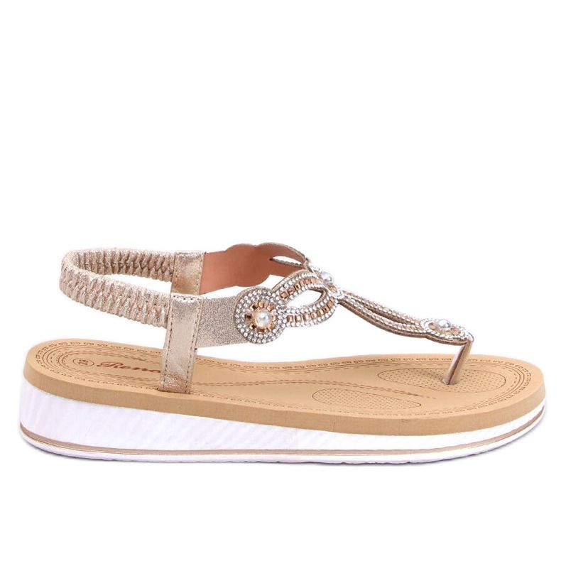 Flip-flop sandaler med Harani Gold zirkoner gyllene