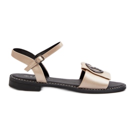 Damsandaler med dekoration S.Barski KV27-045 Guld gyllene