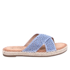 Bakou Blue espadrilleflipflops för kvinnor blå