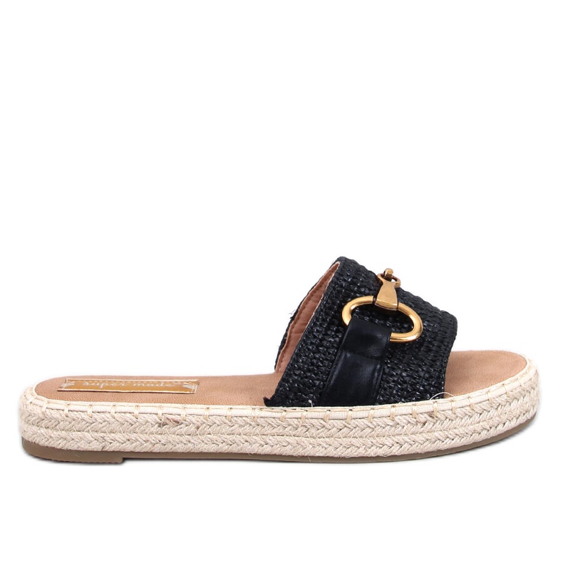 Maters Svarta espadrilleflipflops