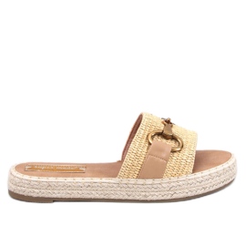 Maters Khaki espadrille flipflops beige