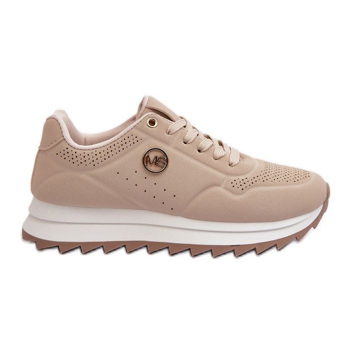 Platform Sneakers dam Beige Rottiana