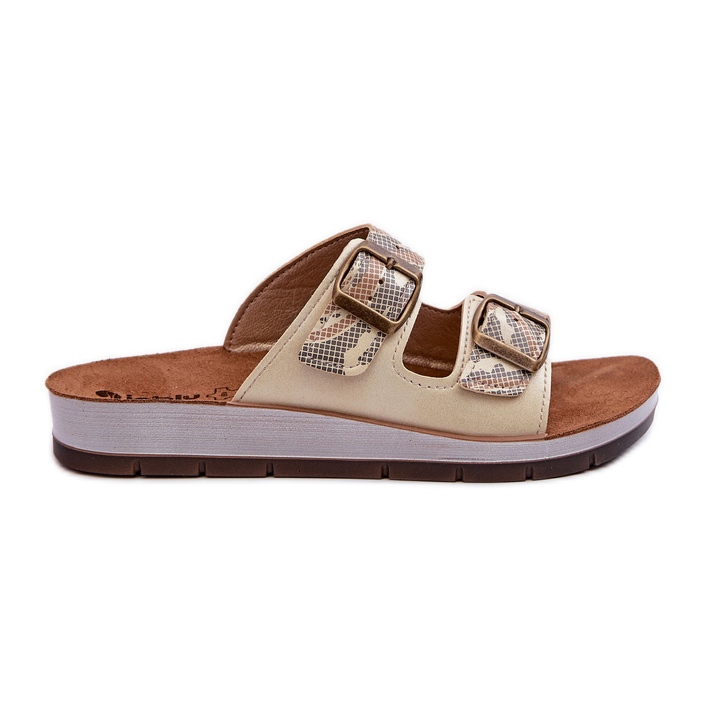 Bekväma damflip-flops med spännen Inblu CP000045 Guld gyllene