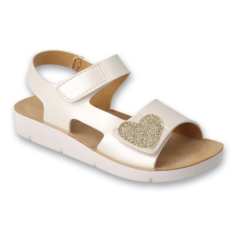 Befado Sandals Girls 068y007 Vit med ett blank hjärta