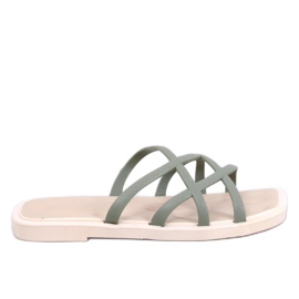 Gomis Khaki gummiflip-flops grön
