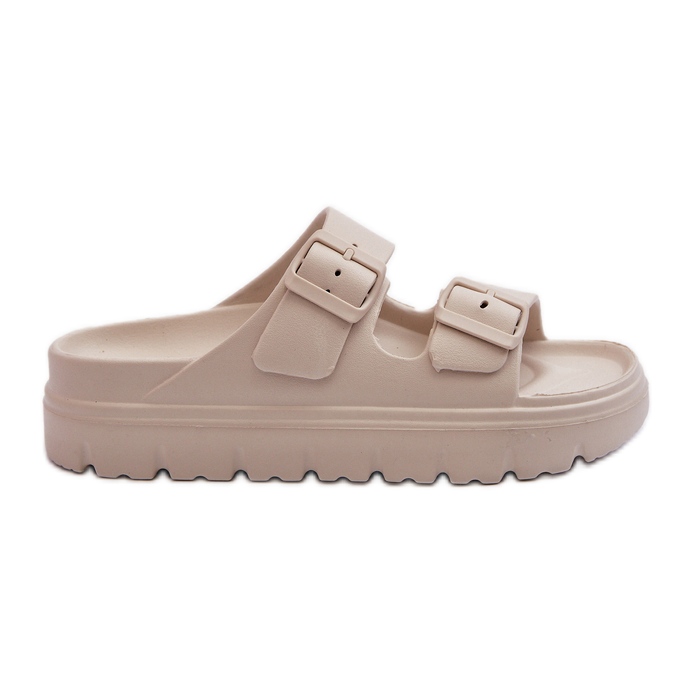 EVento Beige Melorea Foam flip-flops för kvinnor på plattformen