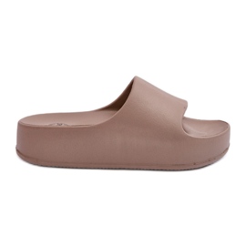 Kvinnors bruna Airaplea Foam Platform flip-flops beige