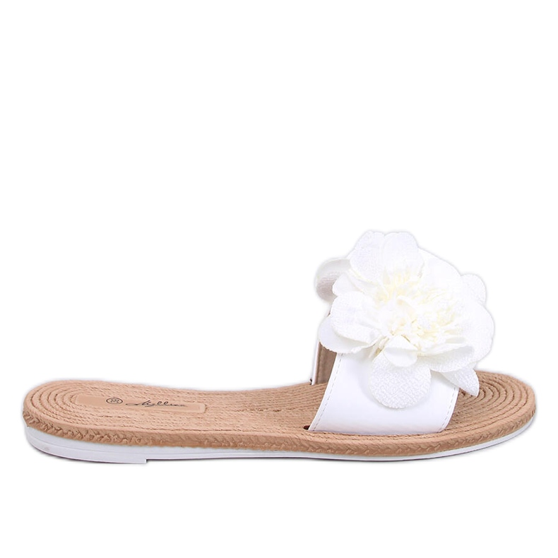 Mjuka flipflops med Diaye White-blommor vit