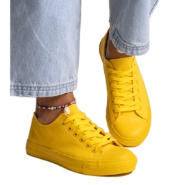 Gula klassiska Nudar sneakers