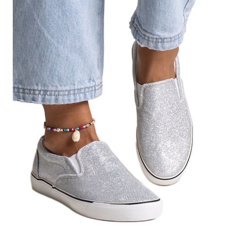 Silver glänsande Lublubah sneakers silver-