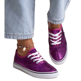 Merri rosa glänsande sneakers