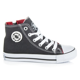 New Age Sneakers med dragkedja för barn grå