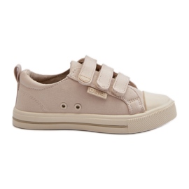 Sneakers med kardborre för barn Big Star NN374119 Beige