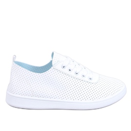 Ponts All White genombrutna sneakers vit