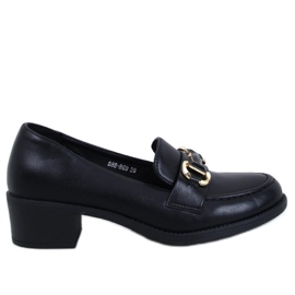 Rabier Black pumps med bred klack svart