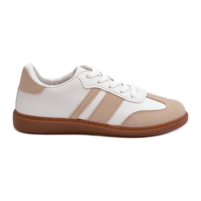 Låg Eco Läder Sneakers för kvinnor Beige Dorvalia