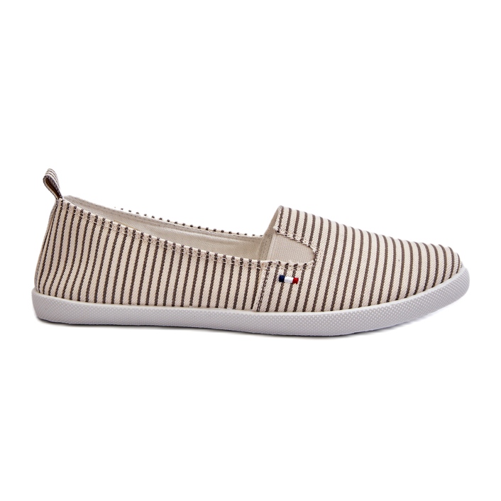 News Beige Pazaria Slip-On Randiga Sneakers för kvinnor