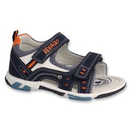 Befado pojkar sandaler 170x103 läderinsats blå