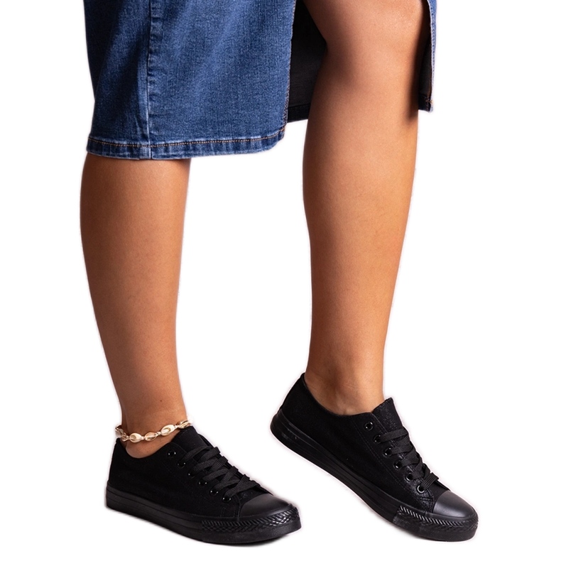 Svarta glänsande Rashidah sneakers