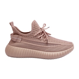 Slip-On Sportskor i tyg för kvinnor, Rosa Nelmarie