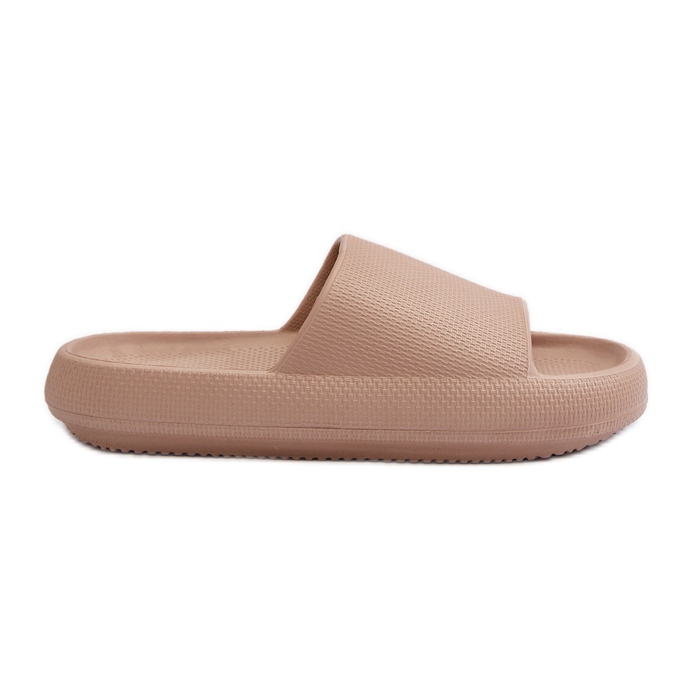 Ljusbeige skumflip-flops för kvinnor med tjock sula, Querceria