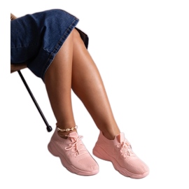 Rosa tyg sneakers från Madi