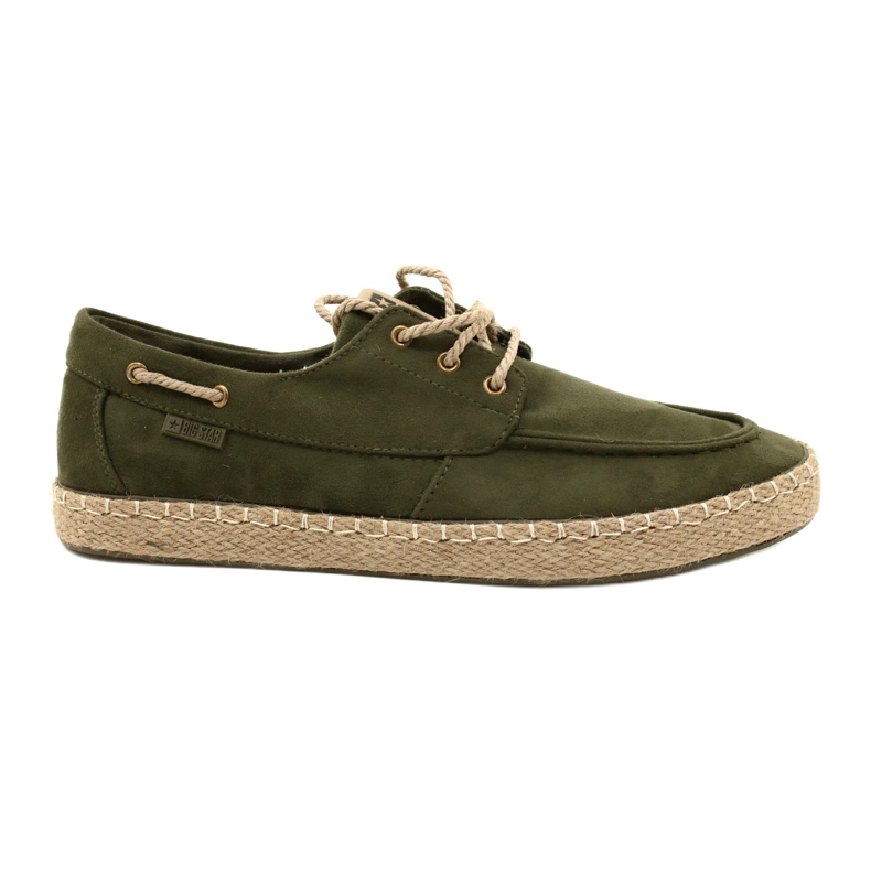 Espadriller med snörning för herrar Big Star NN174055 Khaki grön