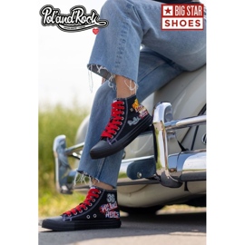 Damsneakers - 30. Pol 'and'Rock x Big Star OO274A701 - Förbeställ svart