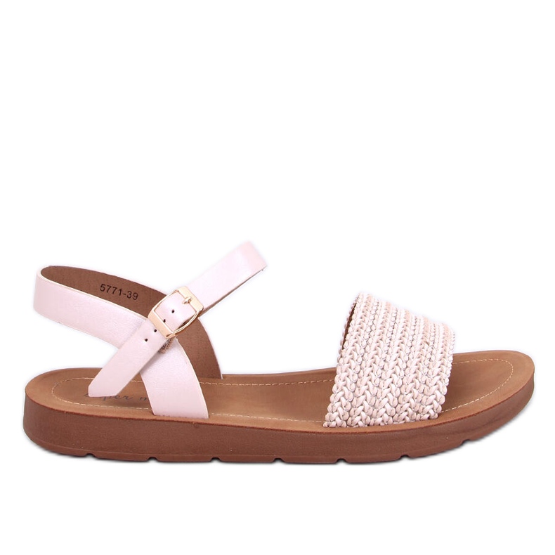 Salinon OFF-WHITE sandaler i boho-stil beige