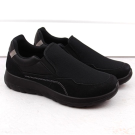 Slip-on sportskor för män, svarta News 2160