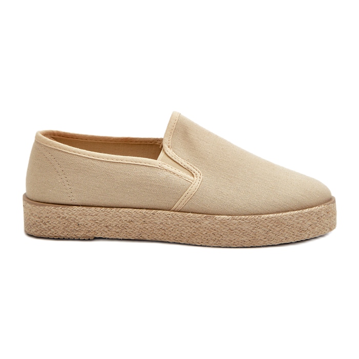 News Espadriller för kvinnor på beige plattform