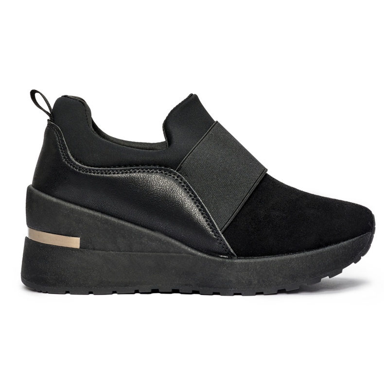 Svarta wedge sneakers för kvinnor