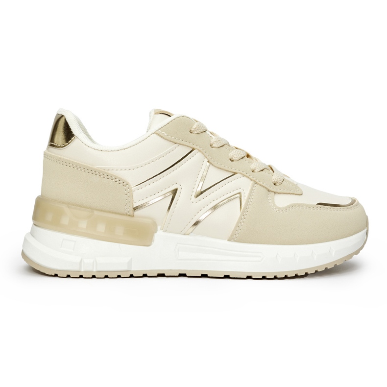 Beige bekväma damsneakers