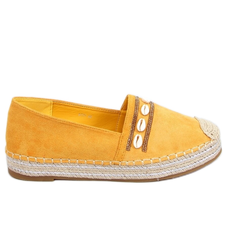 Ocean Yellow shell espadrilles gul