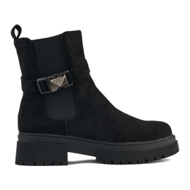 Svarta ankelstövlar för kvinnor