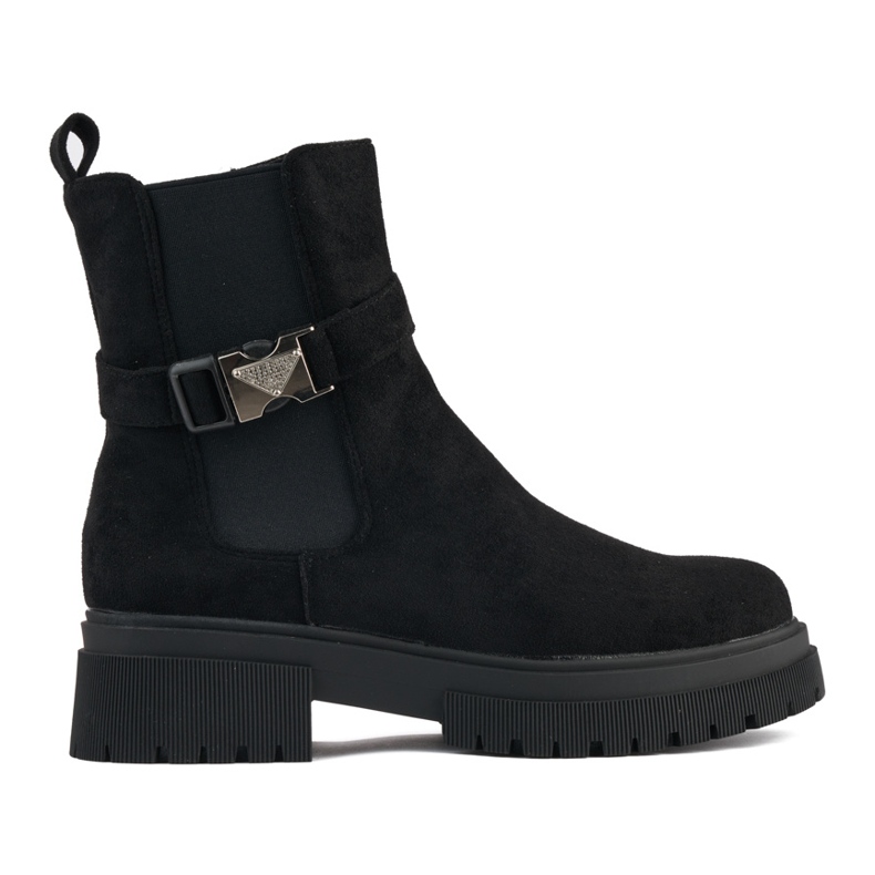 Svarta ankelstövlar för kvinnor