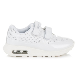 Bona Sportskor med kardborreband vit