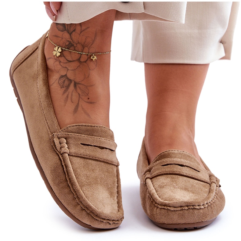 Loafers i mocka för kvinnor Brun Lenvie