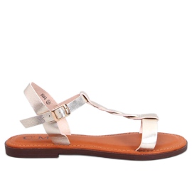 Pourta Gold damsandaler gyllene