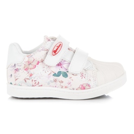 American Club Flickor Sneakers Med Blommor vit