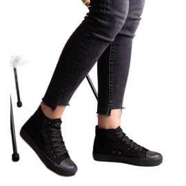 Svarta Raffie-sneakers med hög topp