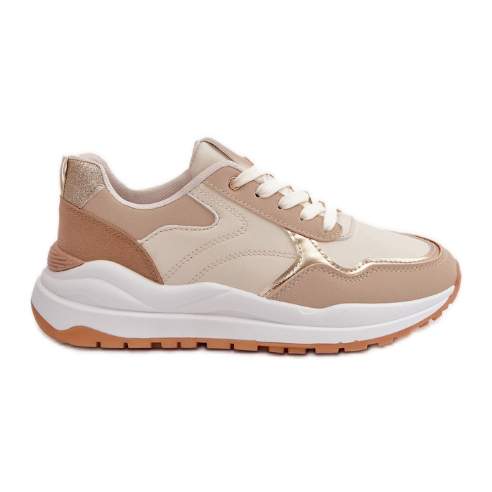 Platformsneakers för kvinnor gjorda av ekologiskt läder, beige Issatta
