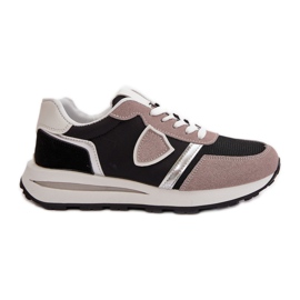 Damsneakers med glittersvart Velaniela