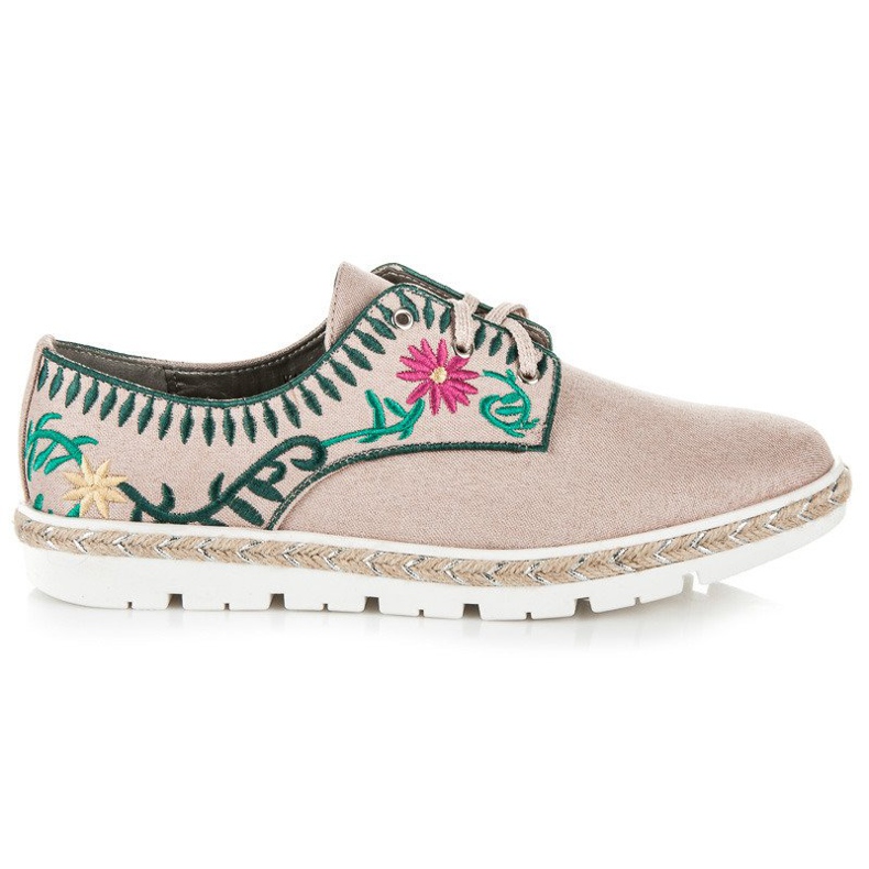 Kylie Damskor med broderi rosa